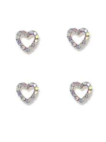 2 Stücke eleganter, minimalistischer, komplett mit Strass verzierter Herz-förmiger Zahnschmuck, exquisite Geschenke ohne Klebstoff