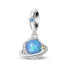 1 Stück 925 Sterling Silber DIY Anhänger, funkelnder diamantbesetzter Globus Charm: Beginne ein schönes Reisekapitel, Alltags- und Freizeitkleidung, Urlaubsgeschenke