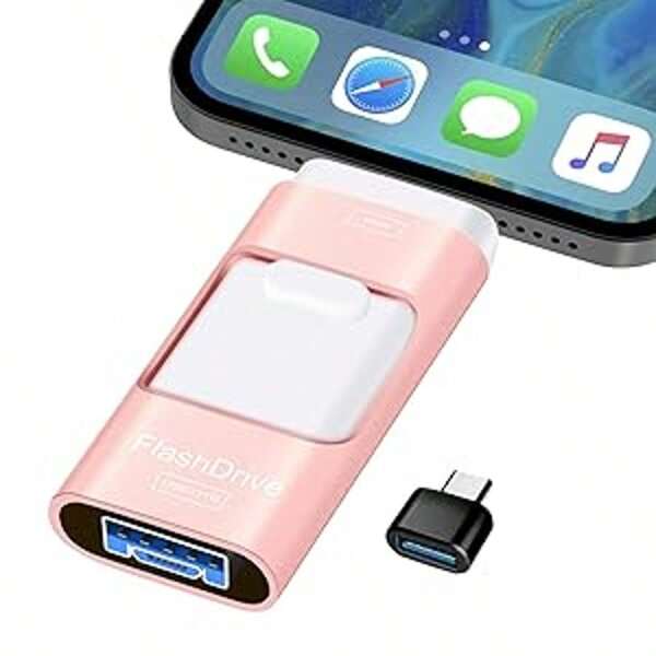 Chiavetta USB da 128/256/512 GB per telefono, chiavetta di memoria esterna, unità flash per dispositivi Android, computer, laptop, PC, dati/immagini/filmati copiati con un clic.