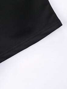 男士夏季印花抽绳短裤，宽松时尚休闲度假户外口袋松紧腰裤，适合工作、钓鱼、篮球、露营、健身，送给男朋友或丈夫的礼物 - 黑色 - 查看 6