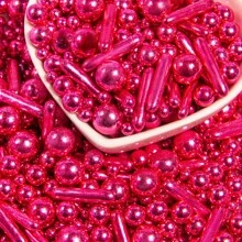 75g/2.6oz Faux Golden Sugar Beads, Baking Cake Decorations, Assorted Shapes & Sizes, Suitable For Cakes, Candies, Cupcakes, Ice Creams, Cookies, Suitable For Festive Celebrations, Birthday Party Cakes,Christma,Back To School