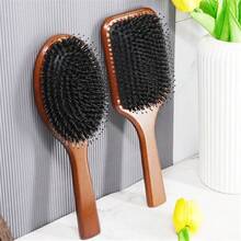 LZHair Brush Air Cushion Comb Airbag Comb Smooth Straight Hair Styling Comb For Women Men 24.5x8.5cm 3883 - Tự nhiên - Xem 4