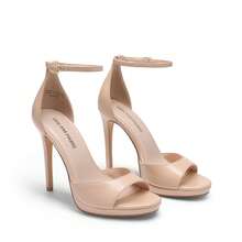 Women Sexy High Stilettos Heeled Sandals Ankle Strap Open Toe Party Summer Sandals, Fashion Dress Shoes Wedding Bridal Pumps Sandals - 裸色 - 查看 7