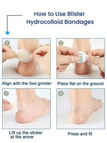 1/2/3 Pieces Soft Gel Hydrocolloid Transparent Foot Patches For Blisters And Pain Relief, Foot Care For High Heels, Leather Shoes, Casual Shoes, Non-Slip Invisible Stickers