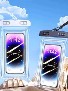 1pc Waterproof Bag Universal Waterproof Phone Pouch Airbag Waterproof Mobile Phone Bag Swimming Underwater Waterproof Phone Case Beach Cellphone Dry Bag For Smartphone Sports Bag Sport Bag Holiday Travel Vacation Summer Swimming Bag Holiday Purse Wallet For Outdoor Sport Pool - Multicolor - View 3