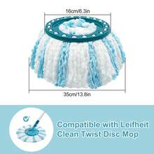 1/2/4Pcs Leifheit Spin Mop Replacement  Head Fit For Leifheit Clean Twist Disc Mop Easy To Assemble Washable Microfiber Cleaning Cloth For Cleaning Floor Tile Kitchen Bathroom Cleaning Tools Christmas Halloween - Multicolor - View 5