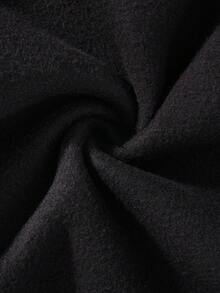 Young Boy Funny Cartoon 3D Animal & Mythical Creature Graphic Letter Print Hoodie And Sweatpants Set - Black - View 6