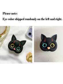 3D Cute Cat Phone Folding Stand, Adhesive Grip Holder Mount, Universal ABS Foldable Stand For Stable Handheld And Hands-Free Use, Multi-Functional Extendable Mobile Phone Stand Compatible With IPhone, Android Phone, Gift For Birthday, Family, Friends Push-Pull Phone Grip, Phone Holder, Phone Accessories - Multicolor - View 9