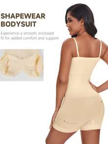 Anti Chafing Strapless Shapewear Bodysuit Women Tummy Control Smooth Body Shaper With Removable Straps Multiway Tube Tops - Màu be - Xem 4