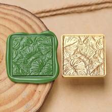 1 Pc, Cute Texture Series Wax Stamp Head, Removable Wax Stamp Head For Footprints/Grids/Leaves, Suitable For Envelope Letter/Invitation Letter/Party/DIY Craft Stamp Decoration/Gift Decoration/Various Holiday Gifts,For School Supplies,Back To School