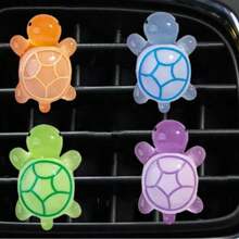 1pc Cute Luminous Colored Turtle Car Air Conditioning Vent Car Decoration Decoration Turtle Decoration Interior Fresh Air Vent Aromatherapy Clip - Big Turtle - View 3