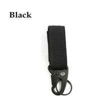 2PCS Outdoor Carabiner Molle Clip Nylon Key Hook Hanging Belt Webbing Strap Buckle - Black - View 7
