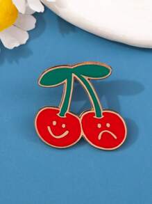 1 pièce Broche créative en fruit de dessin animé, accessoire rafraîchissant d'été en fruit fait main pour vêtements, sac, chapeau, en alliage métallique, pins de décoration mignons