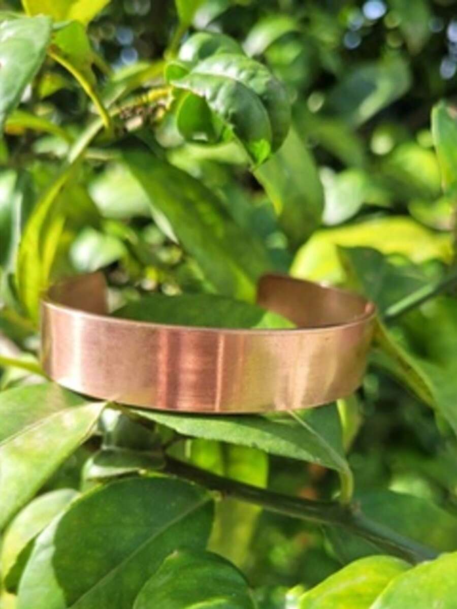 12mm Wide Copper Bracelet/Bracelet - 紅色 - 查看 1