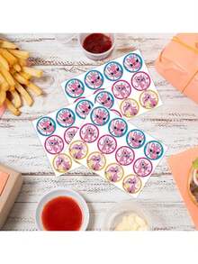 Disney 12Sets  Officially Licensed Stitch One Piece Invitation Card Envelope Postcard With Stickers Cartoon Cute Macaroon Style Wedding Anniversary Halloween Christmas Party Supplies Decorations Good Gift For Family Friends - Style 1 - View 7