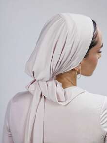 1 件女士速效头巾帽，经典纯色头巾/头巾，3 种不同佩戴方式，多功能实用弹性头带，采用柔软莫代尔针织面料制成，适合日常、瑜伽、户外活动 - Easy Wrap Turban - 查看 5