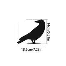 2pcs Raven Silhouette Metal Garden Stakes - Contemporary Yard Signs With Stakes For Home & Halloween Decor