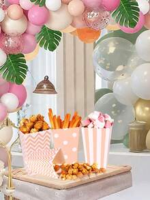 48PCS/24PCS/12PCS/1PC/Mini Popcorn Boxes For Party Black Popcorn Bags Cardboard Popcorn Cups Disposable Snack Candy Popcorn Containers For Christmas Movie Nights Birthday Wedding - Multicolor - View 8