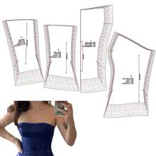 Strapless Corset Multiple Sizes Sewing Patterns,1:1 Scale Basic Women's Garment Sewing Patterns,Sewing Patterns For Beginners And Sewing Patterns,Apparel Making Templates,Handmade Garment Sewing Patterns - Brown - View 1