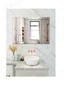 8pcs Acrylic Square Mirror Wall Stickers - Self-Adhesive, No Power Needed, Suitable For Home Gym, Bedroom Vanity And Decoration