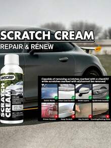 升级版汽车划痕修复套装，包含划痕修复膏、抛光剂和研磨剂，用于修复汽车划痕