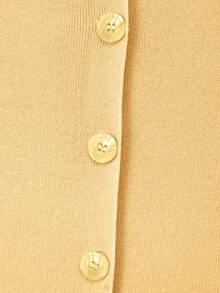 Damen Lässig Pullover Kleid im minimalistischen Urlaubsstil, einfarbiges Strickkleid, akademisches cremefarbenes Abschlusskleid, Neujahr - hellgelb - Übersicht 5