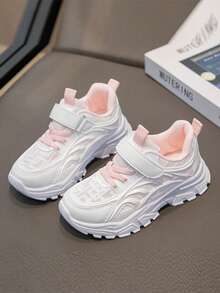 1双女童夏季运动鞋，2025年新款透气白色儿童网眼运动鞋 - 粉色 - 查看 2