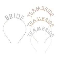 1/12PCS TeamBride Headband, Rhinestone Bride Headband, Bachelorette Party Decoration Rhinestone Bridesmaid Headbands For Bridal Shower, Bachelorette Party, Wedding - Multicolor - View 1