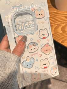 Funda de teléfono con diseño de gato y patrón de animal lindo compatible con iPhone 16 15 Pro Max 14 Plus 13 12 11 XS XR X 7, y series S21/S22/S23/S24/S25/A71/A51/A55. Diseño de borde completo, elegante, con recortes precisos, resistente al agua, a los golpes, a las caídas y a los arañazos.