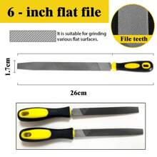 Wysokiej twardości stal wysokowęglowa, płaski, trójkątny, półokrągły, kwadratowy, uniwersalny pilnik maszynowy o średnich zębach i drobnym ziarnie, odpowiedni do obróbki metali, drewna, piłowania i szlifowania tworzyw sztucznych