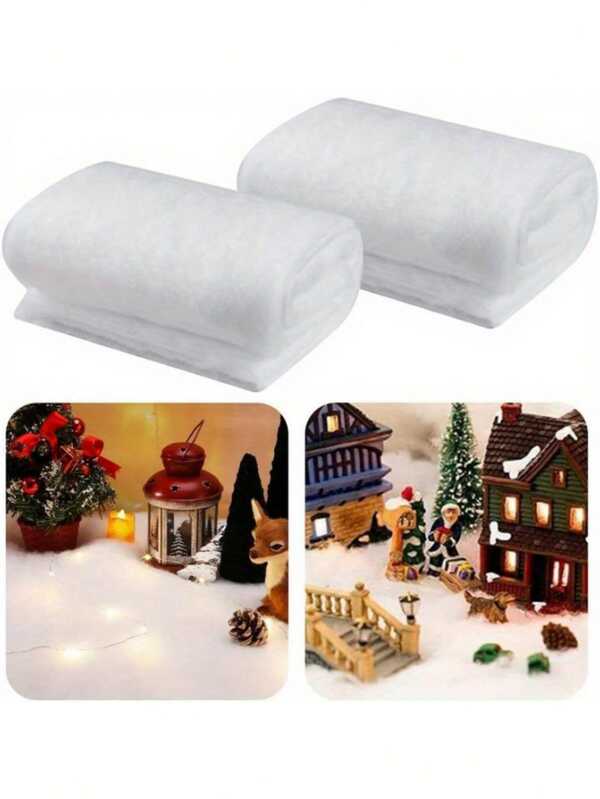 1 Pc White Christmas Snow Blanket - 31.5*47.2in - Artificial Snow Blankets For Christmas Decorating - White Soft Fluffy Fake Snow Cover For Creating A Winter Wonderland Village Crafts Backdrop,Christmas Decorations Are Necessary, Can Be Cut, Or You Can Buy Multiple Pieces Of Splicing. Home Decor Room Decor