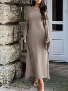 Unadoll Women's Autumn Leisure Outing Festival Date Music Festival Mother's Day Easter Back To School,Christmas, Straight Waist Elegant Robe Dress