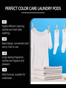 A Pack Of 10 Laundry Care Pearls. These Laundry Cleaning Pearls Protect Colors, Prevent Dye Transfer, Remove Stains, And Eliminate Odors. They Leave A Long-Lasting Fragrance, Are Easy To Use, And Have Strong Cleaning Power.