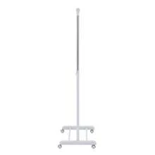 A White Clothes Drying Pole, Portable Assembly, Height Adjustable For Drying A Large Amount Of Clothes, Durable, Removable And Minimalist Design.