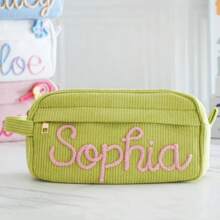 Personalisierte Federtasche, Geschenk zum Schulanfang, individuelle Kordel-Federtasche mit Namen für Mädchen, Geburtstaggeschenk für Mädchen/Jungen, multifunktional, dekorativ, wiederverwendbar, modern, farbig, süß, vintage, cartoon, kawaii, individuell, personalisiert, einzigartig, für Mitarbeiter, Kunden, Studenten, für Geschäft/Arbeit/Büro, für die Schule