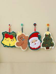 Prosop de bucătărie de Crăciun, material din lână de coral, prosop de agățat în stil nordic pentru uz casnic, prosop de copt, prosop absorbant, absorbție instantanee și uscare rapidă, fără miros. Absorbție de 3 ori a apei, stiluri și culori multiple, material moale, potrivit pentru baie/oglindă/bucătărie/birou/restaurant/toaletă etc.