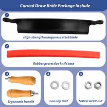 10 In Draw Knife,Draw Knife Debarking Tool,Curved Draw Knife,Draw Shave Tool Debarking Hand Tool,Ergonomic Handle,Simple And Effortless To Use,Bark Stripper Tool,Handsaws,7986318 - 淺藍色 - 查看 5