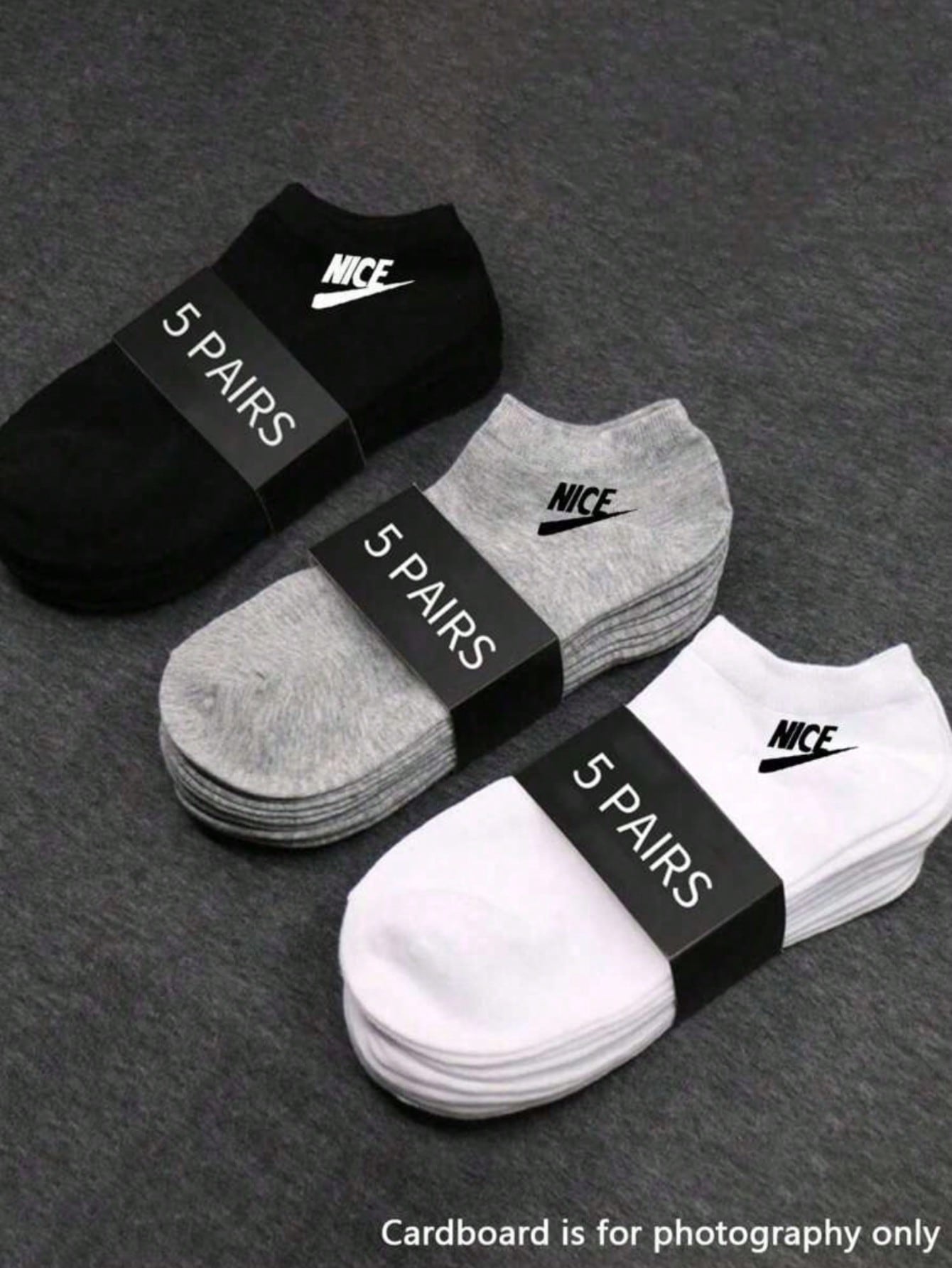 15 زوج جوارب رياضية مريحة للرجال، جوارب خارجية قاب...