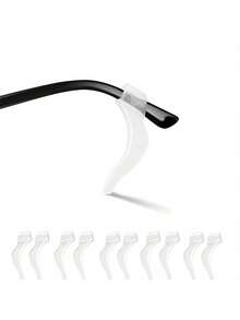 10~60个眼镜耳夹，柔软舒适防滑眼镜耳夹，舒适硅胶弹性眼镜套，适用于眼镜和运动眼镜，