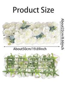 人造玫瑰花环拱门装饰，长款仿真玫瑰花束 - 人造花桌饰 - 人造花墙背景，适用于派对、新娘送礼会及其他活动花艺布置 - 彩色 - 查看 3