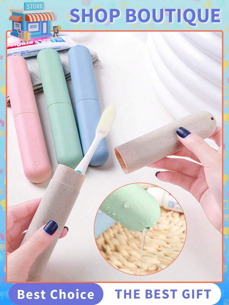 4/2/1pc Travel Toothbrush Case, Plastic Toothbrush Storage Box,Portable Breathable Toothbrush Holder, Holder Toothbrush Travel Containers For Trip Home Camping School Dust-Proof And Sanitary - Toothbrush Storage Box - View 1