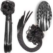 Grey Hair Scrunchie Braid Ponytail Synthetic Hairpiece, Suitable For Daily Wear For Women - Multicolor - View 9