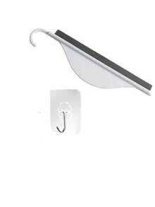 قطعتان (1 كاشطة تنظيف + 1 خطاف لاصق) أداة تنظيف متعددة الوظائف مكشطة صغيرة للأسطح، مكشطة زجاجية للحمام، أداة تنظيف السيليكون، مناسبة لتنظيف زجاج النوافذ والحمام والسيارة، سهلة التشغيل ، أثاث المنزل