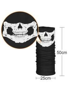 White Skeleton Gloves And Skull Mask For Adult Halloween Dance Costume Party