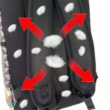 时尚男女通用背包，图案精美，大容量设计，适合高中生、大学生、户外旅行、通勤、校园使用，卡通风格，是送给朋友或孩子的圣诞礼物。 - 彩色 - 查看 7