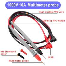 L.A.OL.A.U 1 件万用表探头，万用表测试线，耐高温防冻防滑 PVC 材质，工业风格，三笔型，超细针，电气测试功能电工电表笔，适用于工业/电气/电子维修