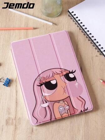 娃娃保护壳适用于 iPad 10.2 英寸 2021/2020 iPad 9/8 代、Galaxy Tab A8 10.5 英寸 2022、Matepad 10.4/Tab，带笔架的保护套，支持自动睡眠/唤醒