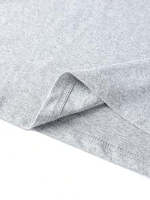 男士图案印花连帽休闲百搭背心，夏季 - 灰色 - 查看 5