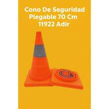 Cono plegable 70 cm Adir 11922 | Señalización visible y fácil de transportar - Naranja - Ver 6