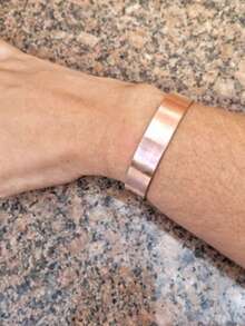 12mm Wide Copper Bracelet/Bracelet - 紅色 - 查看 4